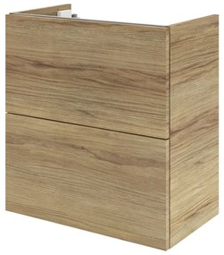 Mobile da bagno sospeso sotto lavabo L 60 x H 64 x P 35 cm rovere miele, 1 cassetto Apertura push-pull SENSEA Neo, Maniglie acquistabili separatamente