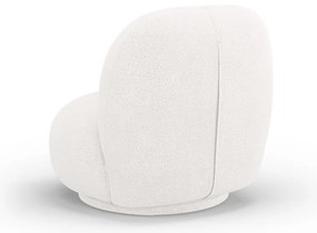 Poltrona bianca in tessuto bouclé Chuck - Micadoni Home