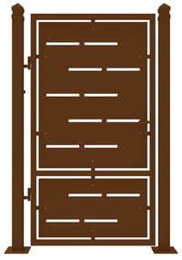 Cancello manuale a battente Privacy in ferro, apertura a sinistra, L 104.5, H 180 cm, di colore ruggine