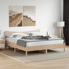 Giroletto Senza Materasso 200x200 Cm İn Legno Massello Di Pino /