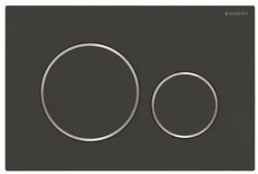 Placca di comando Geberit Sigma20 nero opaco e inserti lucidi
