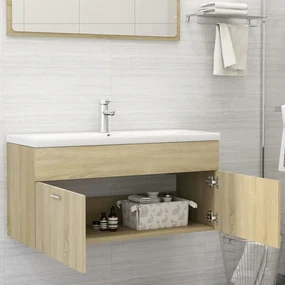 Mobile sottolavabo rovere sonoma 100x38,5x46 cm in truciolato