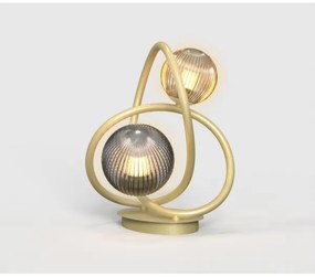 Wofi 8015-204 - Lampada da tavolo LED METZ 2xG9/3,5W/230V oro/grigio