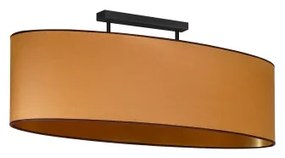 Duolla - Lampadario a plafone OVAL VEGAN 2xE27/15W/230V marrone