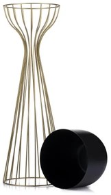 Vaso da fiori in metallo LOFT 68x20 cm oro/nero