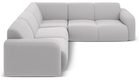Divano angolare grigio chiaro in tessuto bouclé (angolo variabile / a L) Molino - Micadoni Home