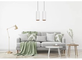 Lampadario a cavo AVALO 2xE27/60W/230V bianco/rame