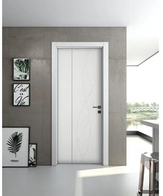 Porta pieghevole a libro asimmetrica Wonder bianco L 80 x H 210 cm sinistra