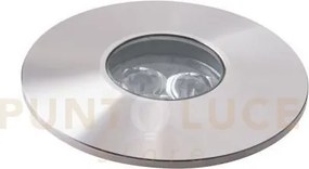 Incasso calpestabile led iride dc12 e 24v silver 3w rgb dimmerabile...