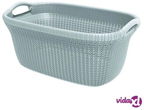 Curver Cesto Portabiancheria Knit 40 L Azzurro