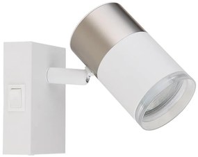 Globo 57851-1 - Faretto da parete BRISBON 1xGU10/25W/230V bianco/cromo