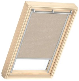 Tenda per finestra da tetto filtrante VELUX RFLB044171S L 47 x H 98 cm tinta ecru con pois bianchi sparsi