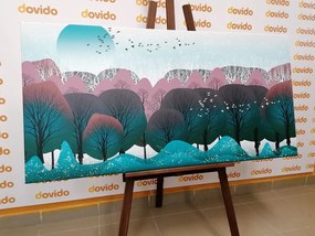 Quadro su tela – Design moderno della giungla