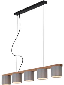 Briloner 4075-054 - Lampadario a sospensione con cavo 5xE14/25W/230V