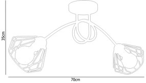 Lampadario a plafone CEED 2xE27/60W/230V