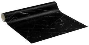 Adesivo per mobili 200x60 cm Black and White Marble - Ambiance