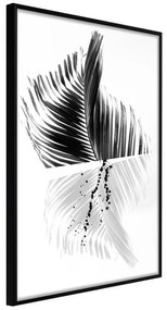 Poster  Abstract Feather  Cornice Quadri Cornice nera, Larghezza x Altezza Home decor 30x45