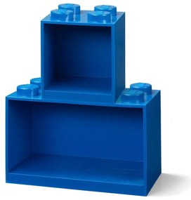 Set di 2 mensole da parete blu per bambini Brick - LEGO®