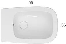 Globo Genesis Bidet filo parete a pavimento con fissaggi ghost in ceramica Bianco