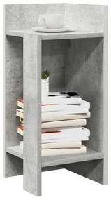 Tavolini Laterali 2 Pz Con Ripiano Grigio Cemento 25,5x27x60 Cm /