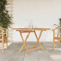 Tavolo da Giardino Pieghevole Grigio 120x70x75 cm Massello Teak 362617