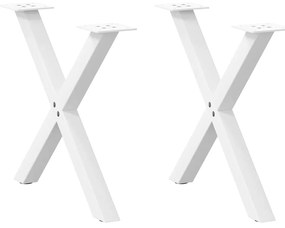 Gambe Tavolino Caffè A X 2 Pz Bianco 50x(42-43) Cm Acciaio /