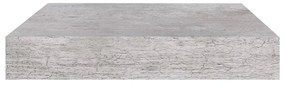 Scaffale a parete grigio cemento 23x23,5x3,8 cm in mdf