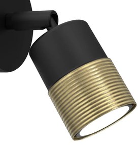 Faretto da parete MIZU 1xGU10/8W/230V nero/ottone