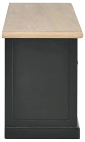 Mobile porta tv nero 90x30x40 cm in legno