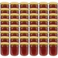 Vasi per Marmellata in Vetro Coperchio Oro 48 pz 230 ml 50802