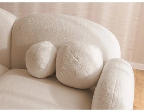 Divano angolare marrone chiaro (con penisola a destra/con chaise lounge) con rivestimento in bouclé Orbit – Ropez