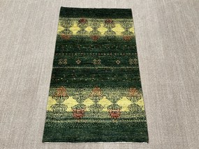 Gabbeh Tappeto persiano 140 x 80 Verde (Iran) Annodato A Mano
