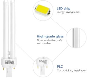 Lampada compatta a risparmio energetico G24d-3/26W/230V 6500K - Brilagi