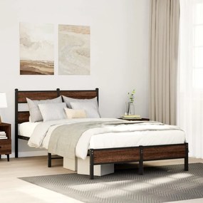 Giroletto Senza Materasso Rovere Marrone 120x190 Cm Truciolato /