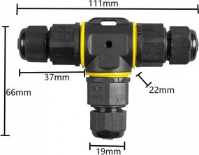 Giunzione stagna per 3 cavi IP68 - Professional