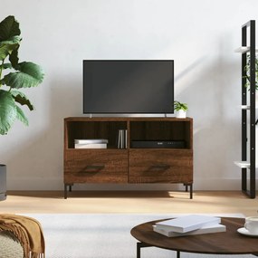 Mobile Porta Tv Rovere Marrone 80x36x50 Cm İn Legno Multistrato /