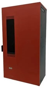 Stufa a pellet ad aria 5 kW ventilazione frontale Mini King 5 bordeaux