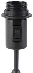 Lampada da tavolo nera regolabile con paralume grigio chiaro 35 cm - Parte