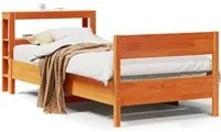 Letto senza Materasso Marrone Cera 100x200 cm in Legno di Pino 3306194