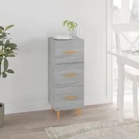 Credenza Grigio Sonoma 34,5x34x90 cm in Legno Multistrato 817409