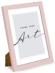 Cornice rosa chiaro verticale con sostegno/da appendere 20x26 cm – knor