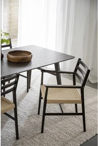 Sedia da pranzo in marrone scuro-naturale Harlan - Rowico