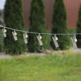 Catena luminosa a LED trasparente a forma di spillo, 40 luci, lunghezza 6,35 m - DecoKing