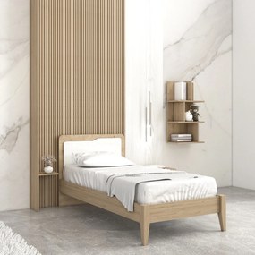 Letto quadro con piedi in legno dx  , letto singolo, piazza e mezza e matrimoniale +10 colorazioni