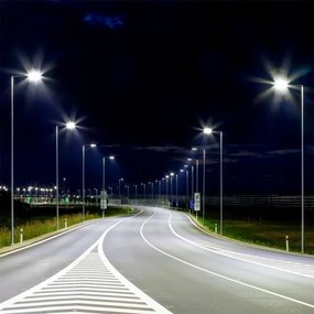 Lampione LED stradale SAMSUNG CHIP 100W 230V 4000K IP65 grigio