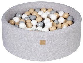 Piscina di palline grigia in velluto a coste ø 90x30 cm Montessori – Meowbaby
