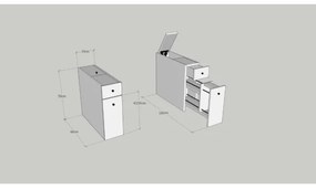 Mobile da bagno CALENCIA 55x60 cm antracite