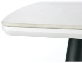 Tavolo da pranzo ALARA, finitura effetto marmo bianco/nero