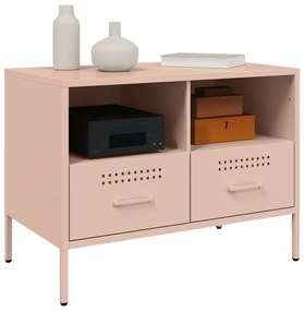 Mobile tv rosa 68x39x50,5 cm in acciaio laminato a freddo