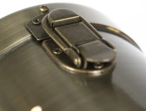 Lampada da terra a treppiede industriale in legno con faretto da studio - Braha